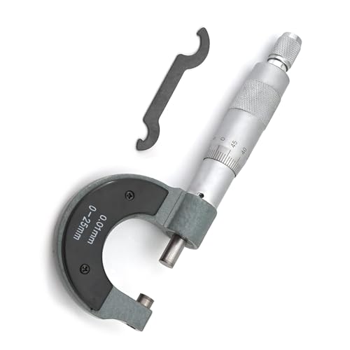 Utoolmart Professional Premium Outside Micrometer Metal Precision 0.004mm Graduation Precision Machinist Tool 50-75mm Measuring Range 1pcs (0-25mm) - size: 0-25mm