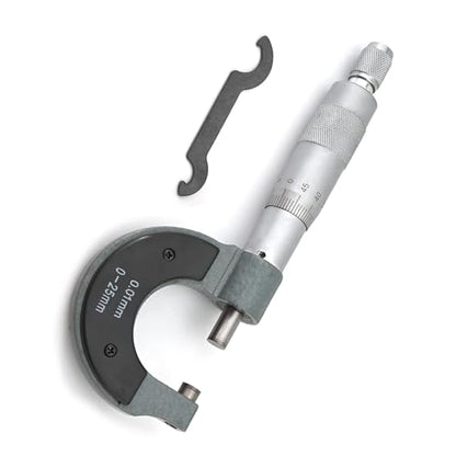 Utoolmart Professional Premium Outside Micrometer Metal Precision 0.004mm Graduation Precision Machinist Tool 50-75mm Measuring Range 1pcs (0-25mm) - size: 0-25mm