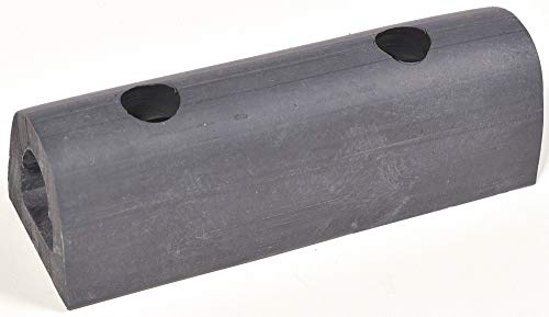 D-Shape Extruded Rubber Dock Bumper, 6 inH x 2 inW x 2 inD-Each