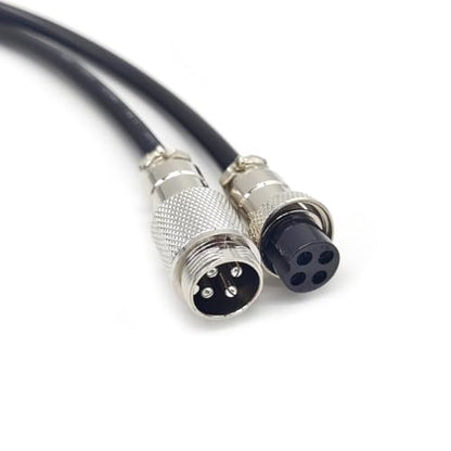 3.28 ft GX20 4 Pin Male to Female Cable, GX20 4Pins Female to Male Head Aviation Cordset Electrical Connector Panel Mount Circular Metal Adapter Cordset for Ships 7A 200V 17AWG (1meter) - size: GX20 4Pin
