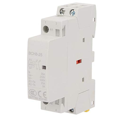 25A Din Rail AC Contactor 2 Pole, 24V Coil Din Rail AC Contactor 1NO 1NC 50/60HZ