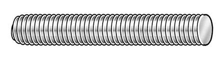 1/4"-20 x 1-1/4" Plain 304 Stainless Steel Fully Threaded Studs, 25 pk.