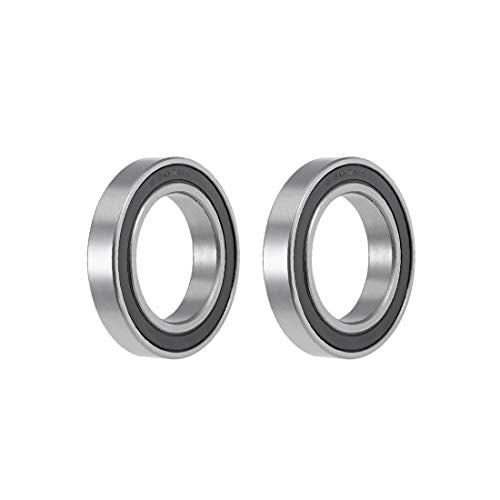 6907-2RS Ball Bearings 35x55x10mm Double Sealed Chrome Steel Z2 ABEC1 2pcs - size: 35x55x10mm
