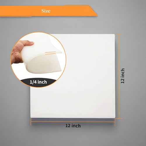 Translucent Silicone Rubber Sheet (12" x 1/4" x 12") - size: 12" x 1/4" x 12"