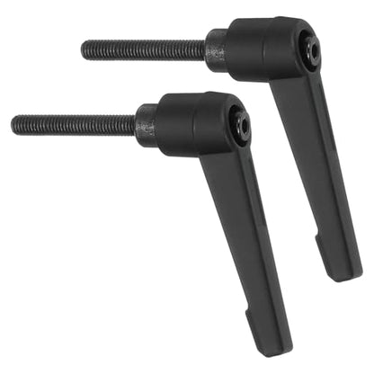 uxcell 2Pcs M5 x 32mm Adjustable Knobs Handle Male Thread Push Button Ratchet Quick Release Locking Rotating Bolt for Lathe Machinery, Black - size: M5 x 32mm