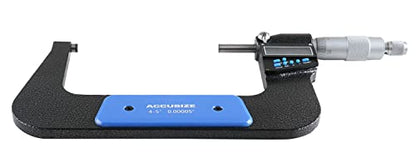 Accusize Industrial Tools 4-5''/100-125 mm 7 Keys Electronic Digital Outside Micrometers, 0.00005'' Or 0.001 mm Resolution, Ac21-5022 - size: 4-5" / 100-125 mm