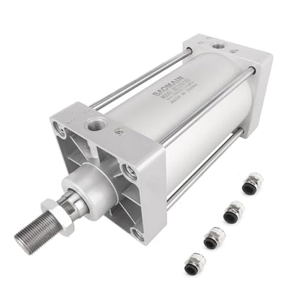 BAOMAIN Pneumatic Air Cylinder 5" Bore 6" Stroke SC125x150 - size: Stroke 5.9 inch(150mm)