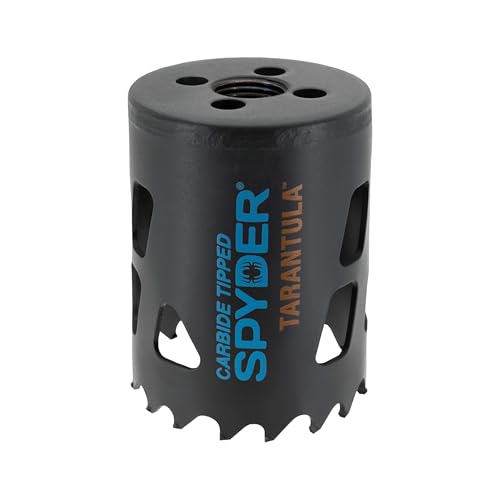 Spyder 2-inch Tarantula Carbide Tipped Hole Saw for Metal and Wood, Compatible with Rapid Core Eject Arbor System - size: 2 inch