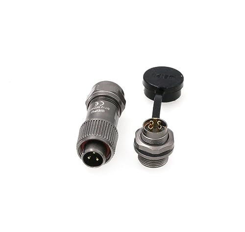 SZRMCC Weipu ST12 Waterproof Cable Connector 3Pin IP67 Metal Threaded Circular Aviation Power Connector Solder Electrical Wire Plug Socket 12mm (3 Pin 13A) - size: 3 Pin 13A