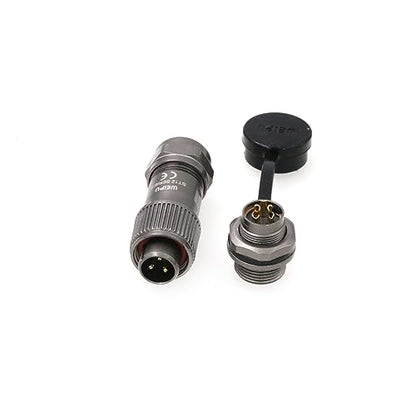 SZRMCC Weipu ST12 Waterproof Cable Connector 3Pin IP67 Metal Threaded Circular Aviation Power Connector Solder Electrical Wire Plug Socket 12mm (3 Pin 13A) - size: 3 Pin 13A