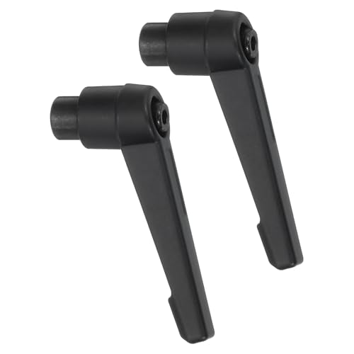 uxcell 2Pcs M6 Adjustable Knobs Handle Female Thread Push Button Ratchet Quick Release Locking Rotating Bolt for Lathe Machinery, Black - size: M6