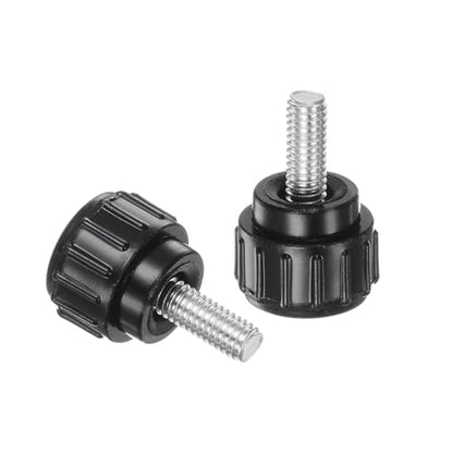 uxcell 8pcs Knurled Clamping Knobs M4 x 10mm Metric Male Thread 15mm Head - size: M4 x 10mm x 15mm