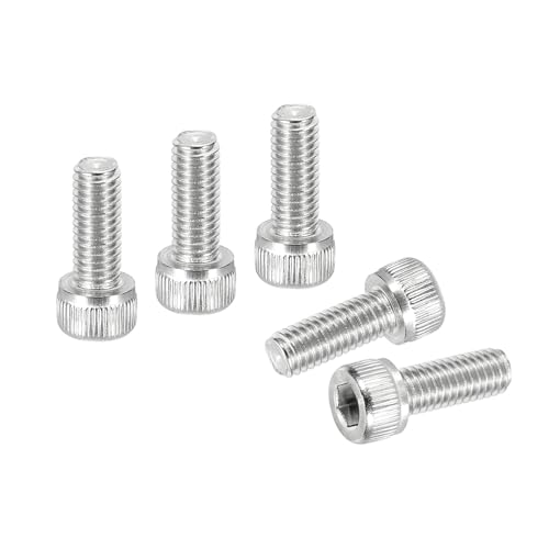 PATIKIL #10-32 x 1/2" Socket Head Cap Screws Bolts, 20Pcs 304 Stainless Steel Hex Head Metric Screws for Door Road Bicycle Mountain Bike Auto Ship Communication Equipment, Silver - size: 1/2 inch