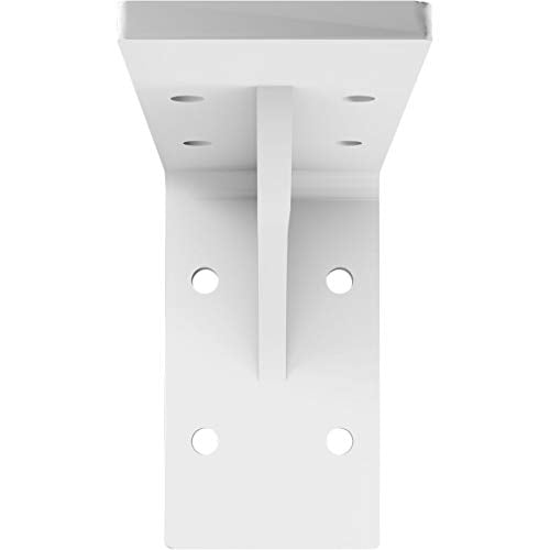 Ekena Millwork BKTM02X06X03EBPWH Steel Bracket Embrey, 2" W x 6" D x 3 3/4" H, White Primer - color: White Primer (Paintable), size: 2-in. W x 6-in. D x 3.75-in. H