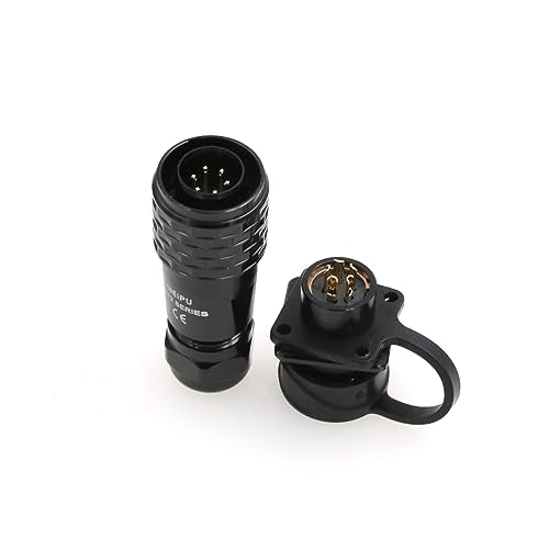 SA12 6Pin Weipu Connector Aviation Push-Pull Solder Cable Connector Plug Panel Mount Socket Female Rear-nut Mount for LED Light Equipment Electrical - size: 6Pin 5A