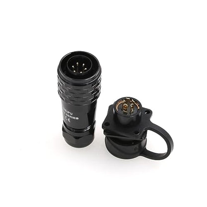 SA12 6Pin Weipu Connector Aviation Push-Pull Solder Cable Connector Plug Panel Mount Socket Female Rear-nut Mount for LED Light Equipment Electrical - size: 6Pin 5A