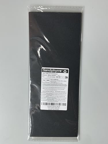 Sand Paper Variety Pack, 10PCS Wet/Dry Sandpaper for Wood Metal Crafts and Car Sanding, 400 Grit, 9 x 3.6 Inch - size: 400-Grit