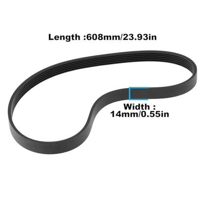 2PCs Poly-V V-belt 608 PJ 6 Compatible with ATIKA Concrete Mixers 375224 6-Rib 14mm Width 608mm Length Replacement Belt for Mixers
