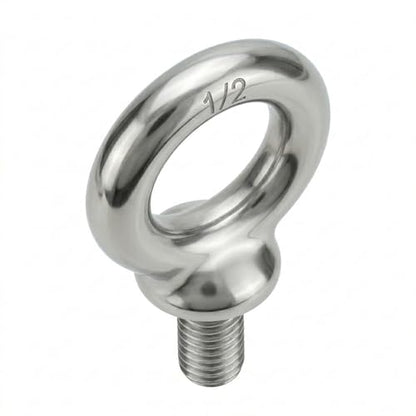 HomelyNest Eye Bolt 1/2"-13 x 1-1/2" - Heavy Duty 304 Stainless Steel Shoulder Eye Bolt for Lifting, Marine Grade, Machinery, 10 Packs - size: 1/2