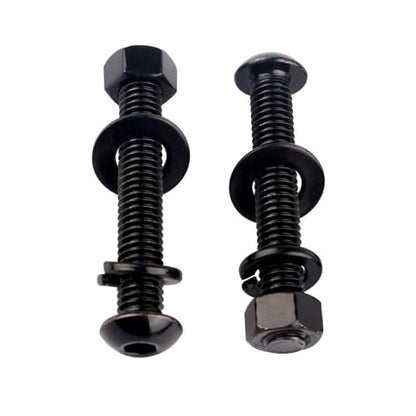 8 Sets 3/8-16 x 2 Button Head Socket Cap Bolts Screws, Hex Nuts, Flat & Lock Washers, 304 Stainless Steel 18-8 Fully Machine Thread, Black - color: Black, size: 3/8-16 x 2" (8 Sets)