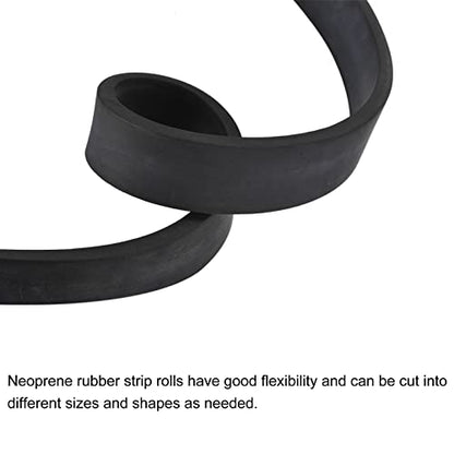 uxcell EPDM Rubber Foam Sheet Strips 3/8" T x 1.6" W x 78.74" L, Neoprene Rubber Sheet Rolls for DIY Gasket, Sealing Padding, Reduce Vibration Mat - size: 3/8"T x 1.6"W x 78.74"L