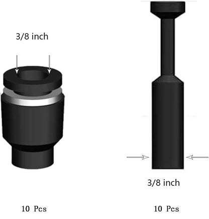 20 pcs 3/8 inch Pneumatic Cap Style Plug Fitting,Push-to-Connect Fitting Plug For 3/8 pneumatic tube and pneumatic fittings - style: 3/8 inch Pneumatic plug cap(20pcs)