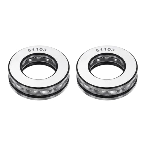 uxcell 2Pcs Thrust Ball Bearings, 17mm Bore 30mm OD 9mm Thick 51103 ABEC5 - size: 51103 17mm x 30mm x 9mm