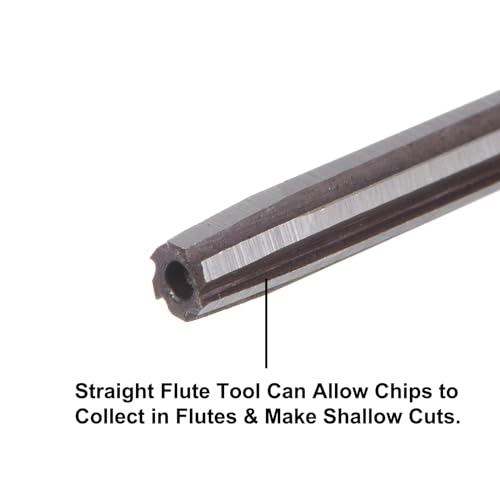 uxcell 5/32" Hand Reamer H8 Accuracy Alloy Tool Steel 6 Flutes Straight Shank Milling Cutter Tool - size: 5/32"