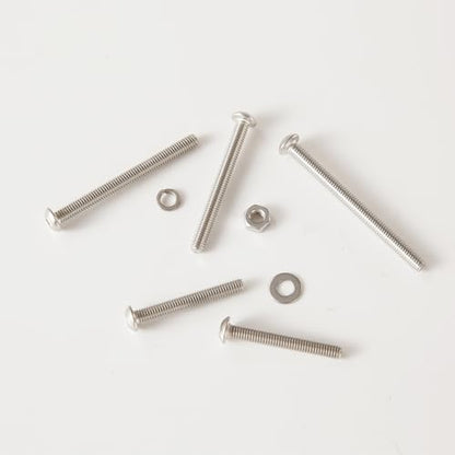 80 PCS M6 x 30mm 35mm 40mm 45mm 50mm, Button Head Socket Cap Screws Bolts Washers Nuts Assortment Kit, Stainless Steel 304, Metric Allen Hex Drive - size: Button M6x30/35/40/45/50 mm