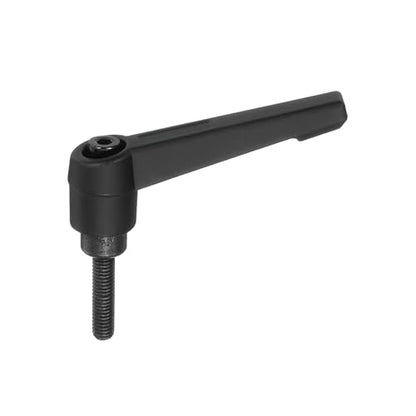 uxcell 1Pcs M5 x 20mm Adjustable Knobs Handle Male Thread Push Button Ratchet Quick Release Locking Rotating Bolt for Lathe Machinery, Black - size: M5 x 20mm