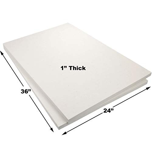 Ceramic Fiber Board Insulation, 2300F-Rated, 36" x 24" x 1”, Pack of 2, for Boiler, Stove, Forge, Kiln, Baffle Board, 1021 - size: 1" x 36"x 24"