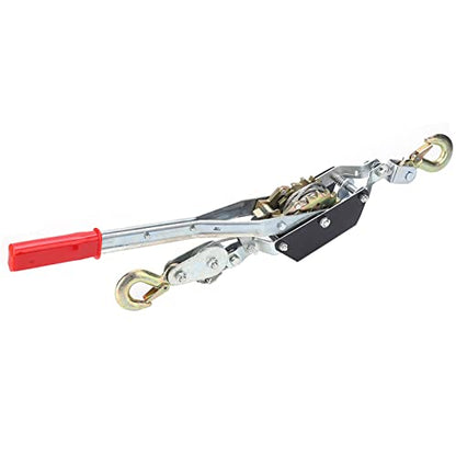 Hand Winch, 2T Wire Rope Power Puller Tighten Tool Mini Tightener with Double Hook Lifting Tool for Construction, Highway, Bridge