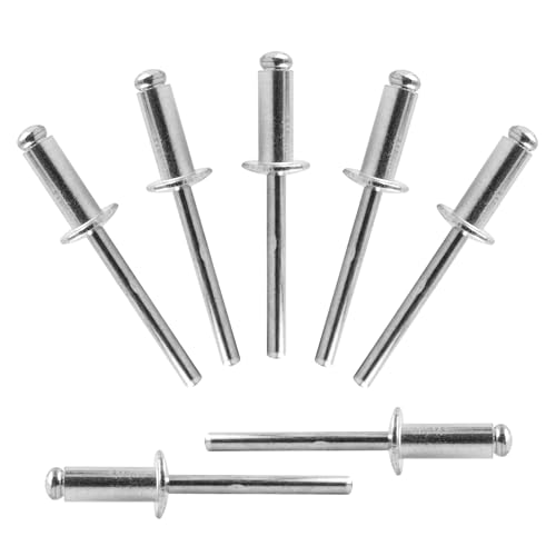 ALLCLEAN 155 Pcs 3/16" x 1/2" Aluminum Blind Rivets,4.8 x 12mm Pop Rivets,Aluminum Grip and Steel Mandrel - color: Aluminum, size: 3/16"x1/2"