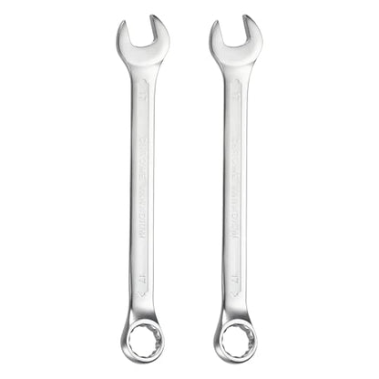 HARFINGTON 2Pcs Metric Combination Wrench 17mm Open End & 15-Degree Offset - size: 17mm