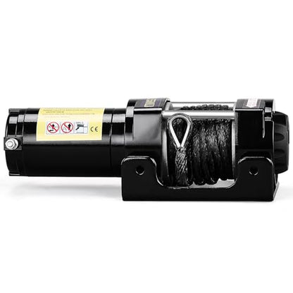 5500lb Electric Winch with Synthetic Rope, 12V DC - color: 5500LB Black