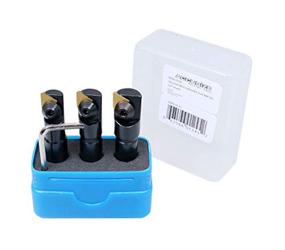 Accusize Indexable End Mill Set, 1/2" Shank, 0046-0510