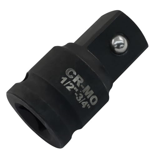 1/2" Female to 3/4" Male Impact Socket Adapter, Black Wrench Socket Adapter For Impact Driver - size: 1/2" to 3/4"