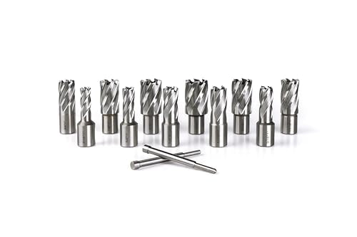 OSCARBIDE 13pc HSS Annular Cutter Set,1" Cutting Depth,1"/16" to 1-1/16"Dia