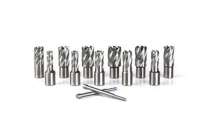 OSCARBIDE 13pc HSS Annular Cutter Set,1" Cutting Depth,1"/16" to 1-1/16"Dia