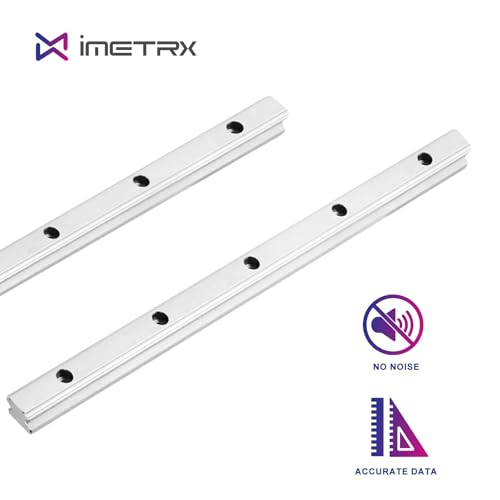 HGR20 Linear Guide Rail Kit - 2 Pcs 500mm Rails + 4 Pcs HGH20CA Bearing Blocks High Precision, Anti-Rust for 3D Printers, CNC Routers, Lathes & DIY Automated Machines - size: 500mm