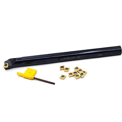 OSCARBIDE 3/4" x 10" Indexable Boring Bar with 10 pcs Insert,Right-Hand