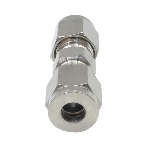 Stainless Steel 304 Compression Union 3/4" OD x 3/4" OD Tube Fitting, Pack of 2 - size: 19.1 mm OD