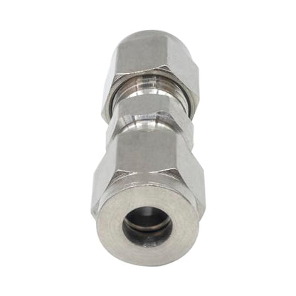 Stainless Steel 304 Compression Union 1/8" OD x 1/8" OD Fitting 2pc - size: 3.2 mm OD
