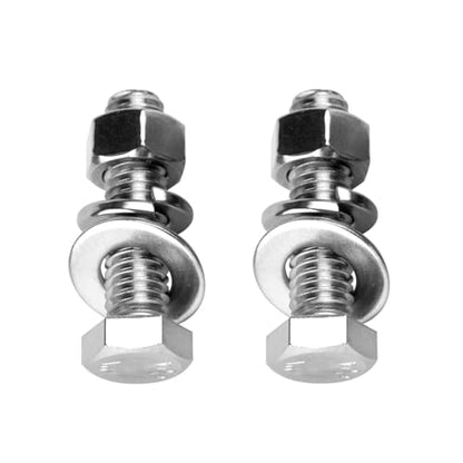 8Sets 5/16-18 x 1" Hex Head Bolts Screws with Hex Nuts and Thick Flat & Lock Washers, 304 Stainless Steel, UNC Coarse Thread, Silver Finish - color: Silver, size: 5/16-18 x 1" (8Set)
