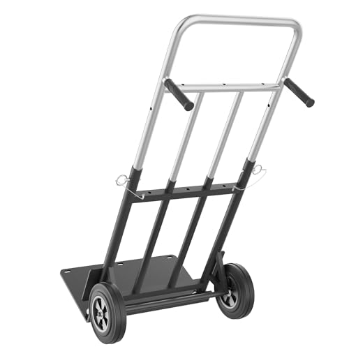 Hand Trucks Heavy Duty, Dolly Cart with Wheels 800LB Capacity, Folding Hand Truck with Retractable Handle & Solid Wheels for Warehouse, Office, Home Moving Tasks, Black