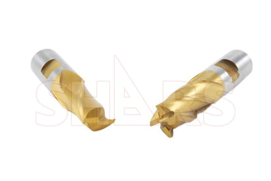 Shars 3/16" -3/4" Tin Coated Single End Mill Set 404-5901# - size: 3/16 - 3/4", Tin Coated, 20 PCS