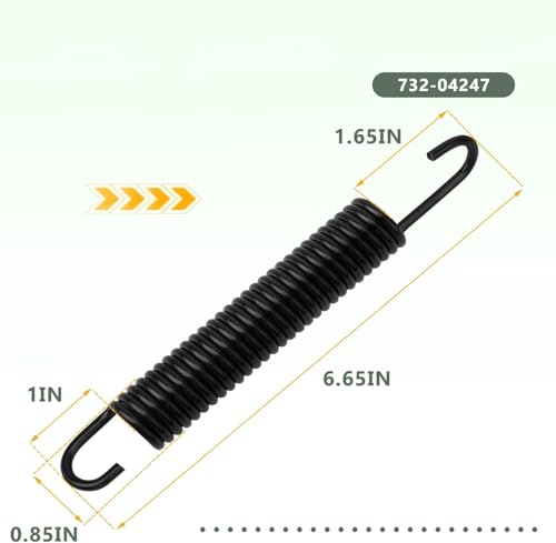 732-04247 Extension Spring for Cub Cadet Riding Mowers, Compatible with LT1042 SLT1554 LGT1054 LGTX1054 SLTX1054 GT2042 LGTX-1054 SLTX-1054 LGT-1054 Models (1 Pcs)