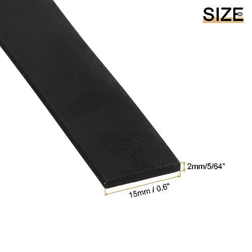uxcell Neoprene Rubber Sheet Rolls 5/64" T x 0.6" W x 11.5'L Solid Rubber Seal Strip for DIY Gasket, Crafts, Pads, Seals, Protection - size: 5/64"T x 0.6"W x 11.5'L