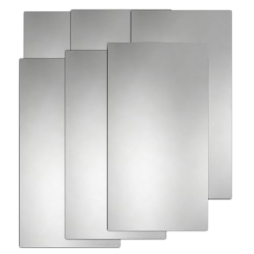6 Pcs 18 Gauge Cold-Rolled Steel Plates,12"X6" Sheet Metal Cold Rolled - size: 12"x6", 18 Gauge