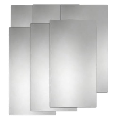 6 Pcs 18 Gauge Cold-Rolled Steel Plates,12"X6" Sheet Metal Cold Rolled - size: 12"x6", 18 Gauge